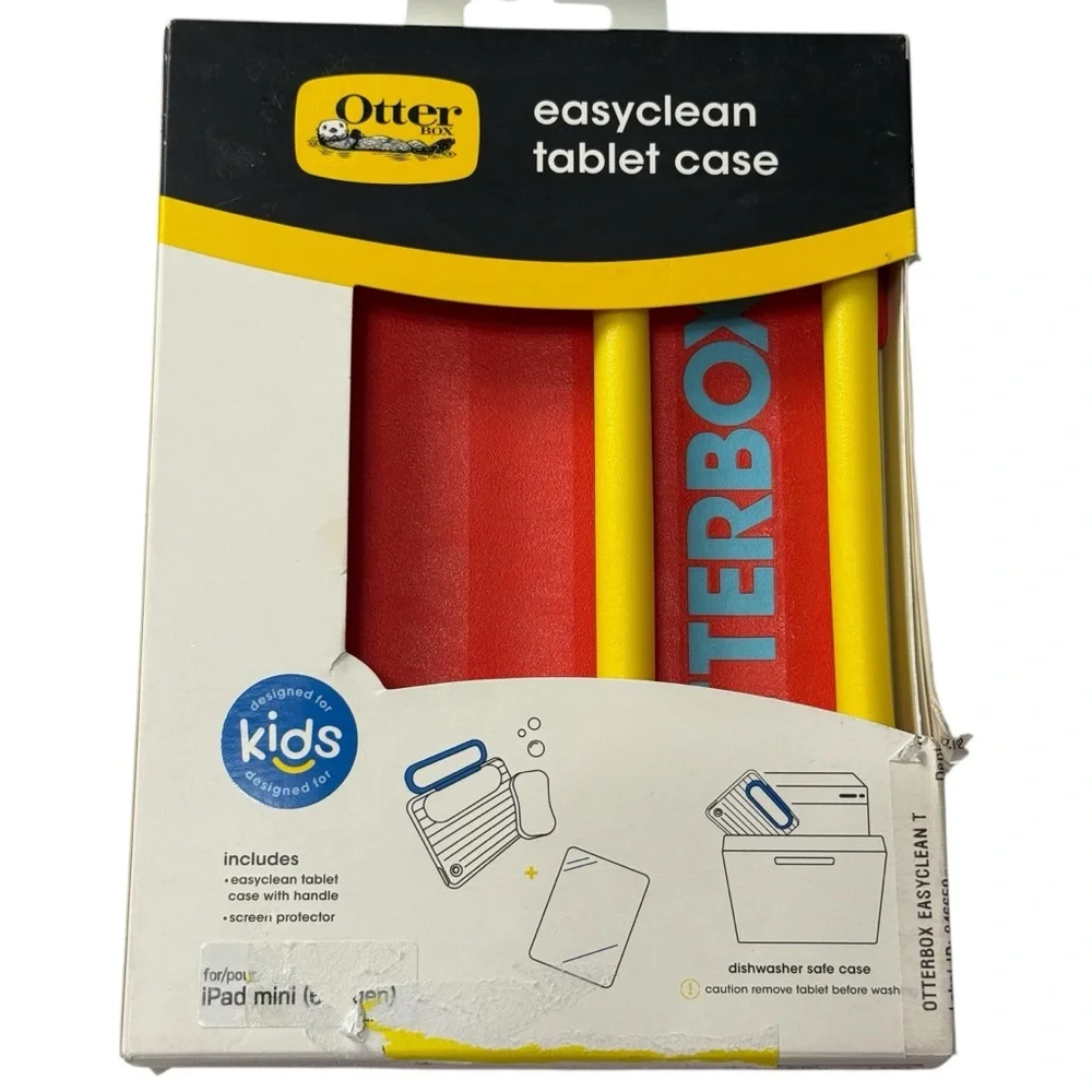 NEW OtterBox Easy Clean Case Kids Apple iPad Mini (6th gen) Tablet Red Case